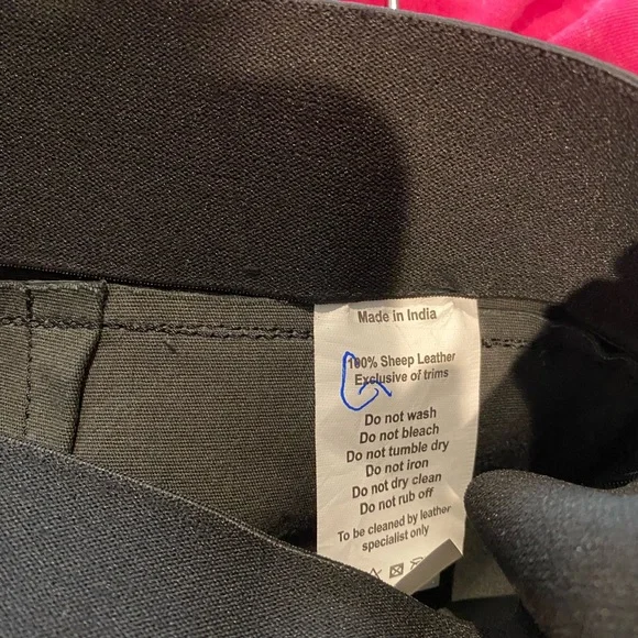 Quince Leather Pencil Skirt Black Sz 16 - Picture 3 of 5